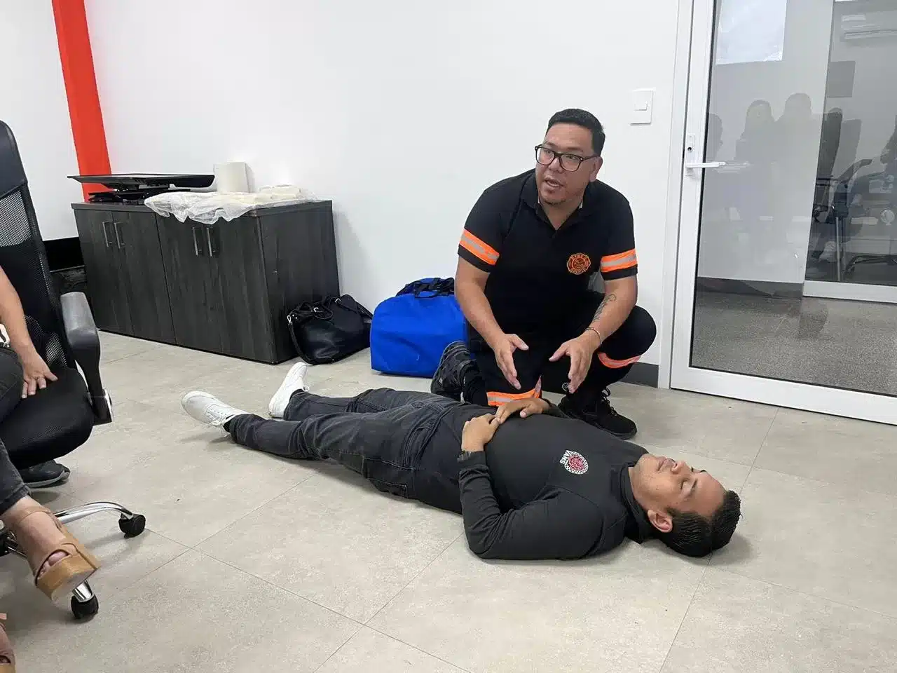Primeros auxilios en una brigada de emergencia